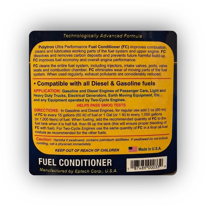 Polytron Gasoline Diesel Fuel Conditioner (GDFC) 12oz (354ml) Bottle - Military Industrial Grade - Image 2